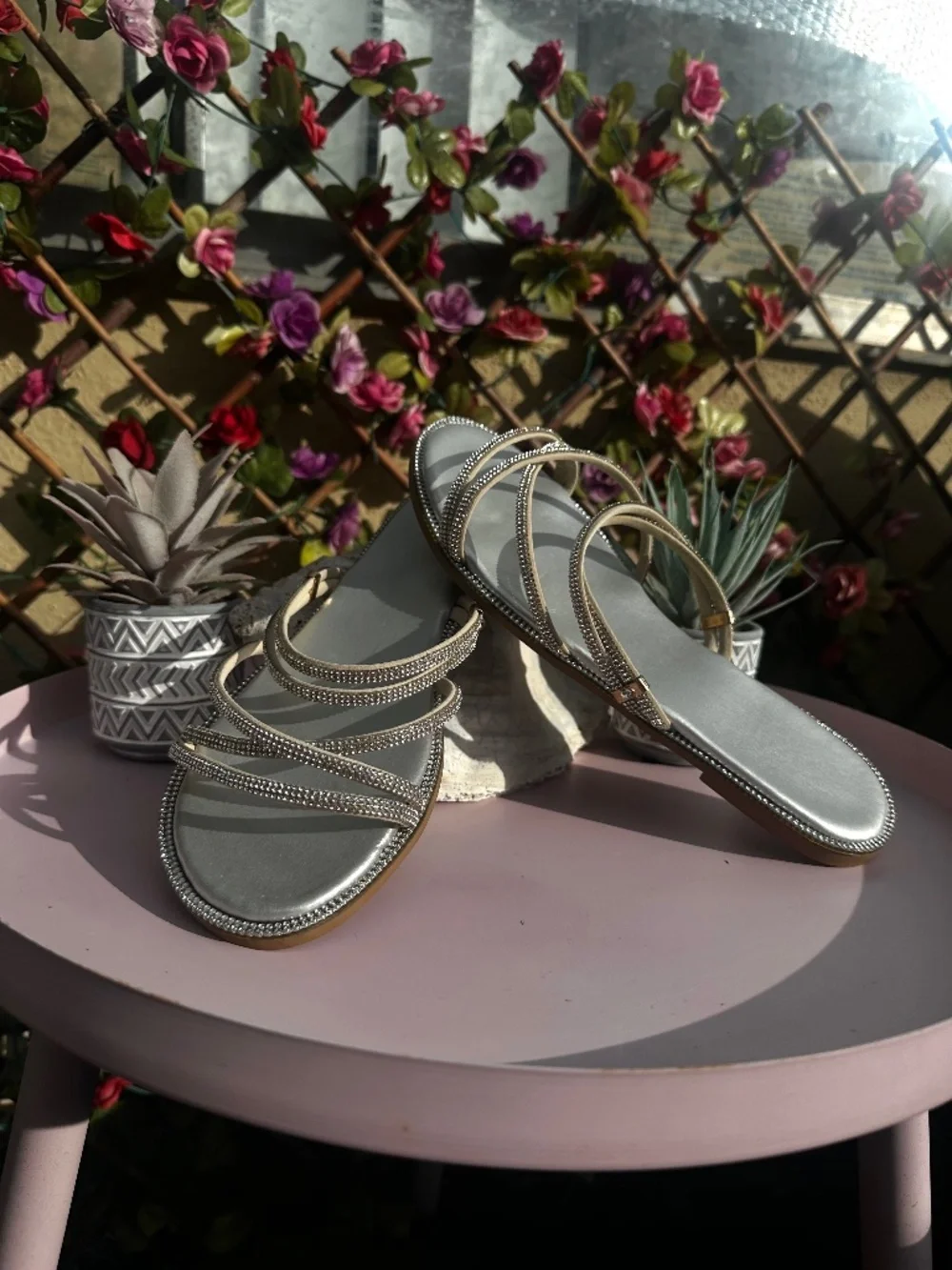 Silver Sandals - Picture 1 of 3